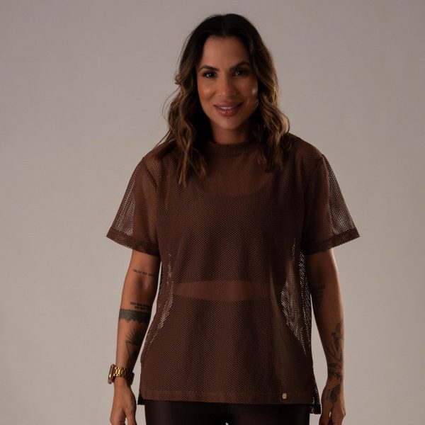 Camisa Over Pri Coffee