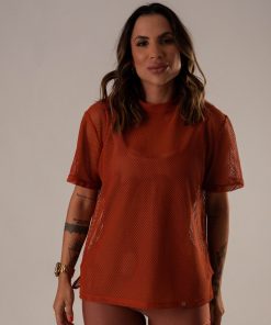 Camisa Over Pri Terracota