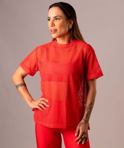 Camisa Over Pri Chic red